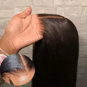 13x6 HD Glueless Bone Straight Human Hair Wigs 7x5 Wear And Go Lace Frontal Wig On Clearance Sale 250% 30Inch Straight Lace Front Wig 100% Human Hair
