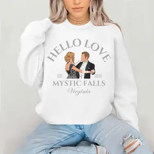 Vampire Diaries Hello Love Sweatshirt, The Vampire Diaries, TVD Merch, Mystic Falls, Klaroline, Klaus, Caroline, Vampire Diaries Sweatshirt