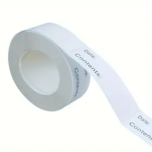 125pcs/roll Dissolvable Food Label Stickers for Freezer, Jars, and Jams - Easy to Apply and Read - Includes Production Date Labels for Food Storage and Safety