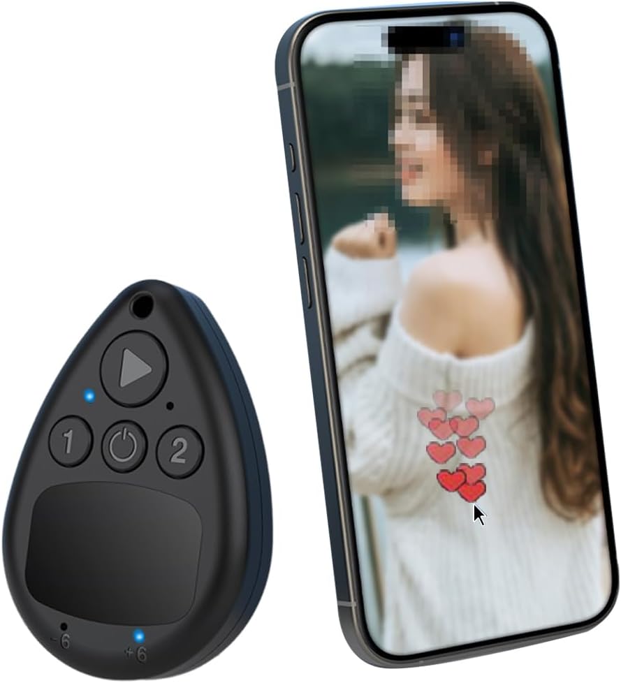 Wireless Auto Clicker for Phone, Adjustable Speed Silent Screen Tapper – No Root Needed, Bluetooth Physical Clicker for Android & iOS Mobile Games, Apps & Live Streaming