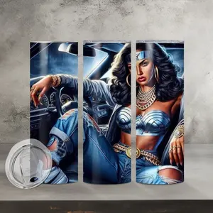 Wonder Woman Tumbler Drinkware Flasks Coffee Stylish Portable