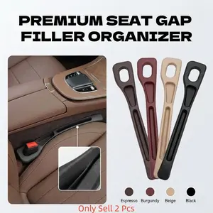 Car Seat Gap Filler, 2-Pack No Drop Seat Guard Universal Fit Car Seat Gap Plug Anti-Drop with Storage, Fill The Gap Between Seat and Console, Auto Accessories for SUV Truck Sedan
