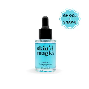 SKIN MAGIC Peptide 5 Pro-Aging Serum - 30ml with Niacinamide, Sodium Hyaluronate, GHK-Cu, SNAP-8, Matrixyl, Argireline for Firming, Smoothing, Moisturizing, Repair - Suitable for All Skin Types, Skin Repair