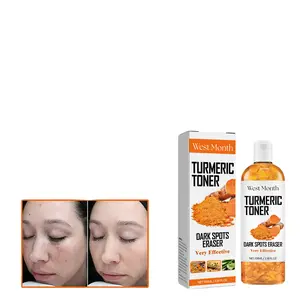 West&Month Darkening Turmeric Toner Deep Hydration Firming Moisturizing Facial Skin Toner Moisturizer Charcoal Cica Hyaluronic Korean Niacinamide