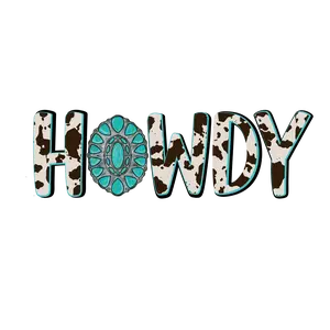 Western Turquoise 2 Gangsheet | Heat Transfer | Direct to Film Transfer