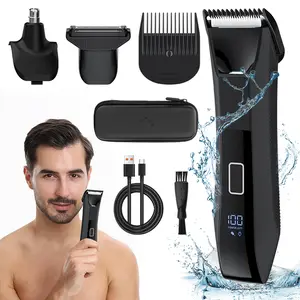 Men's All-Body Hair Trimmer for Armpits & Body, 600mAh Battery, IPX6 Waterproof, USB Rechargeable, 100 Mins Runtime