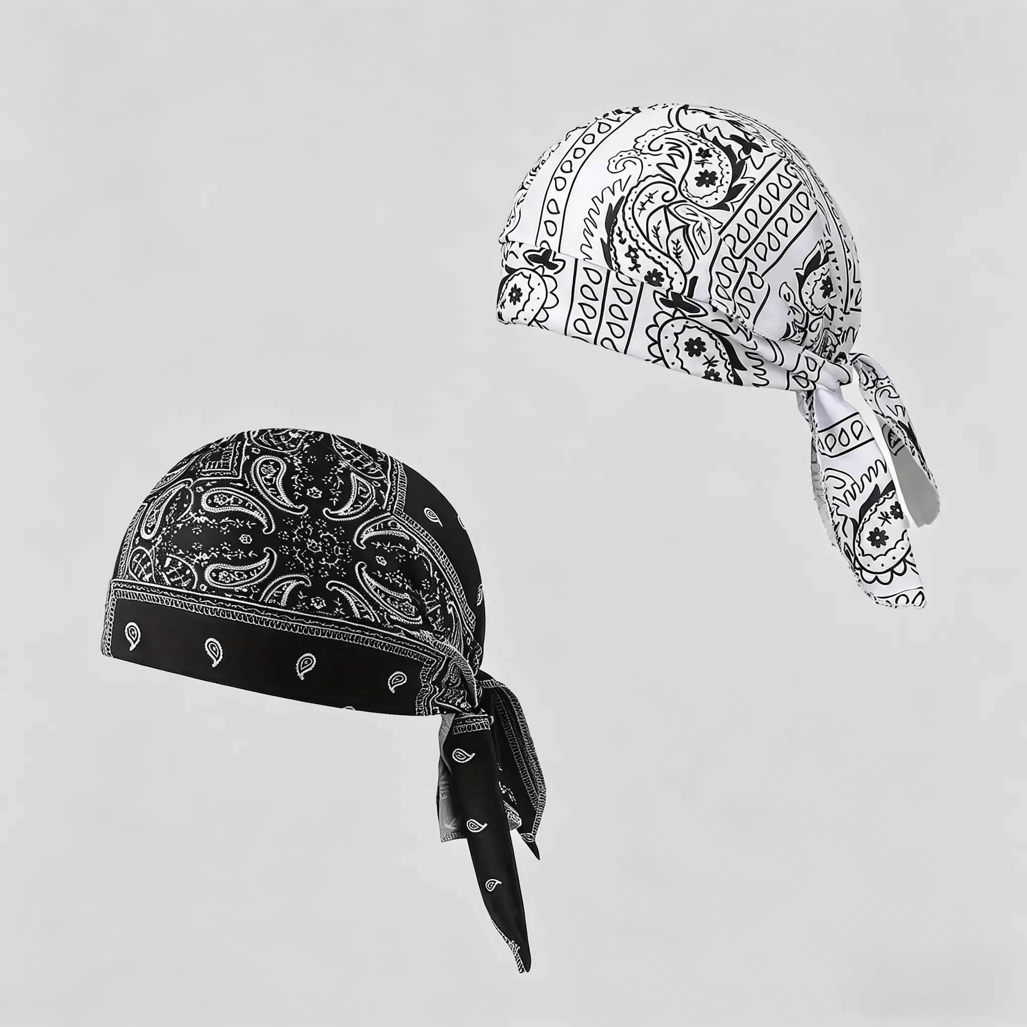 Paisley Cooling Headscarf Cap Set, Motorcycle Pirate Head Wrap Safety Helmet Liner, Elastic Fit Hand Washable Multifunctional Outdoor Headwear for Athletes & Outdoor Enthusiasts