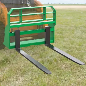 OEDRO Skid Steer Pallet Forks, 4000 Lbs Heavy-Duty Quick Attach Pallet Forks, 45" Pallet Fork Frame with 48" Fork Blades, Compatible with Bobcat, New Holland, Kubota