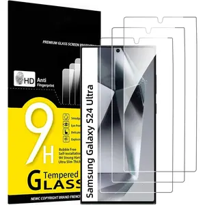 L-CLC003   3 Pack Designed for Samsung Galaxy S24 Ultra Screen Protecto, (No for S24/S24 Plus), Tempered Glass, Case Friendly Scratch-proof, Bubble Free, Ultra Resistant