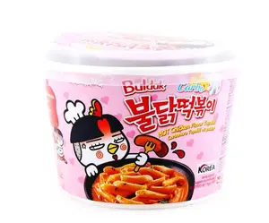 Samyang Buldak Carbo Topokki Bowl, Hot Chicken Flavor 179 g Instant Spicy Samyang Buldak Carbo Topokki Bowl, Hot Chicken Flavor 179 g Instant Spicy