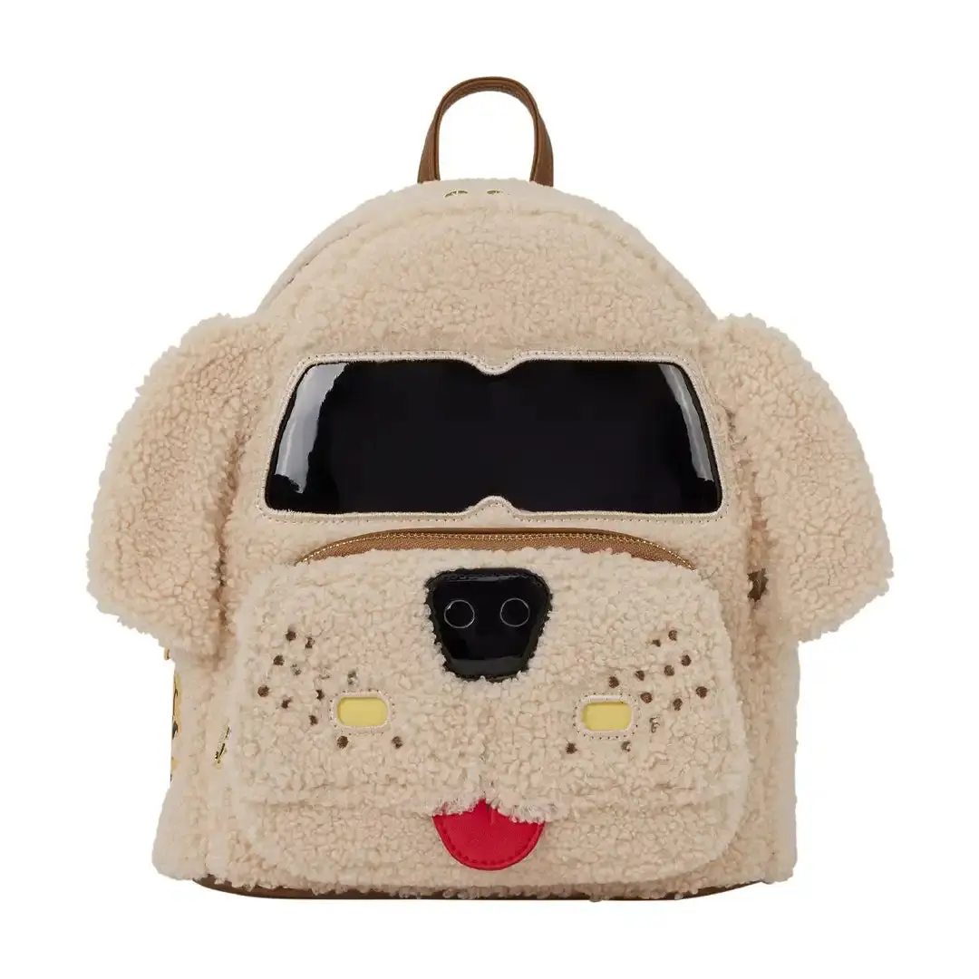 Loungefly Dumb & Dumber Mutts Cutts Van Glow Plush Unisex Mini Size Backpack, Functional Luggage Bag