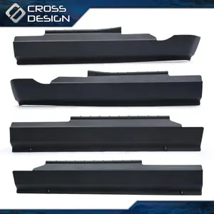 CROSSDESIGN Rocker Panel Protector Guard Cover Trim Fit For 2009-18 Dodge Ram Crew Cab