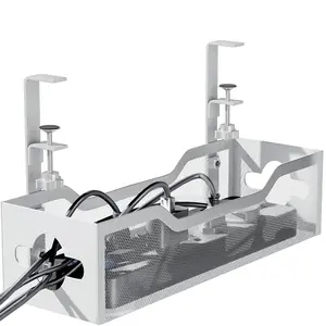 Cable Management Under Desk - No Damage to Desk, Standing Desk Cable Organizer,  Under Desk Cord Organizer, Under Desk Wire Management Tray