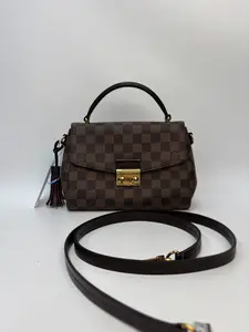 Pre-owned Louis Vuitton canvas Crossbody Bags Croisette Ebene Damier [BF 12] XP02224