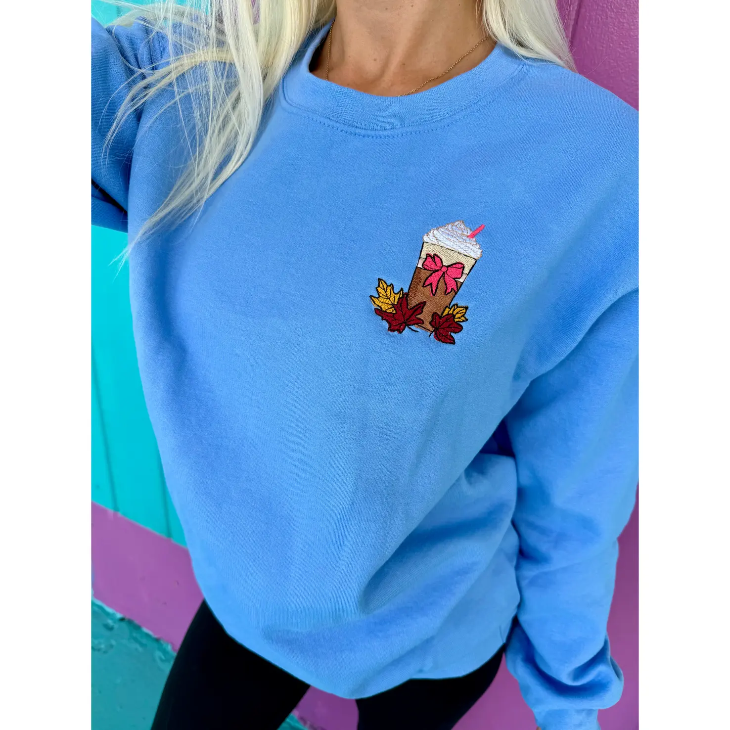 Pumpkin Spice Embroidered Sweatshirt