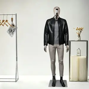 Male Mannequin Full Body Model Stand Adjustable Faceless Plastic Detachable Manequins with Metal Base & Connectors for Hair Extension & Tape Curly Hair wig Decor Cardboard