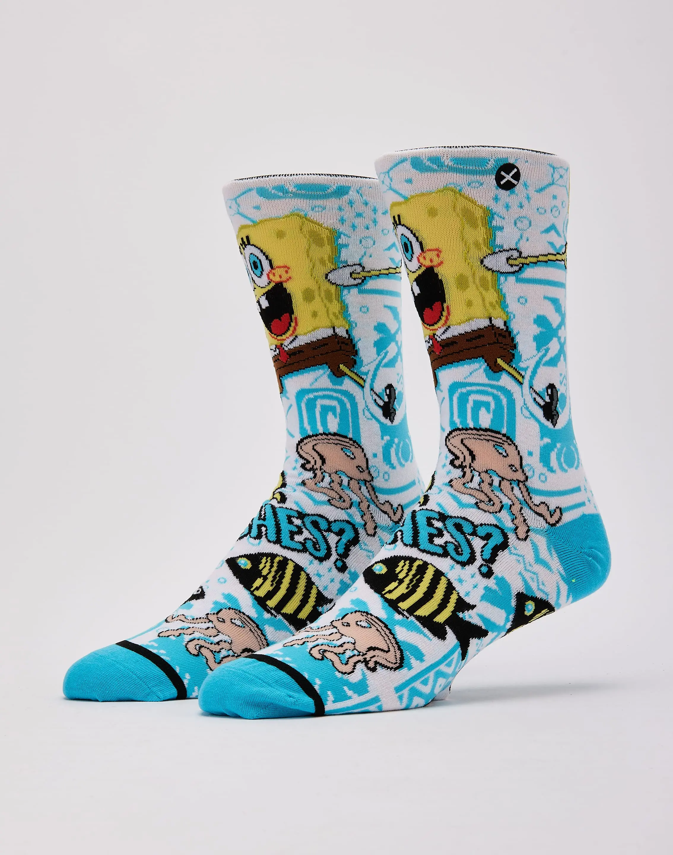Mens Odd Sox SpongeBob Sup Fishes? Crew Socks