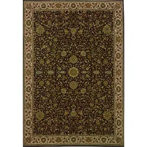 212 MAIN Oriental Weavers Ariana 172D2 2x8 Runner Rug, Brown/Ivory Polypropylene, Home Decor Rugs
