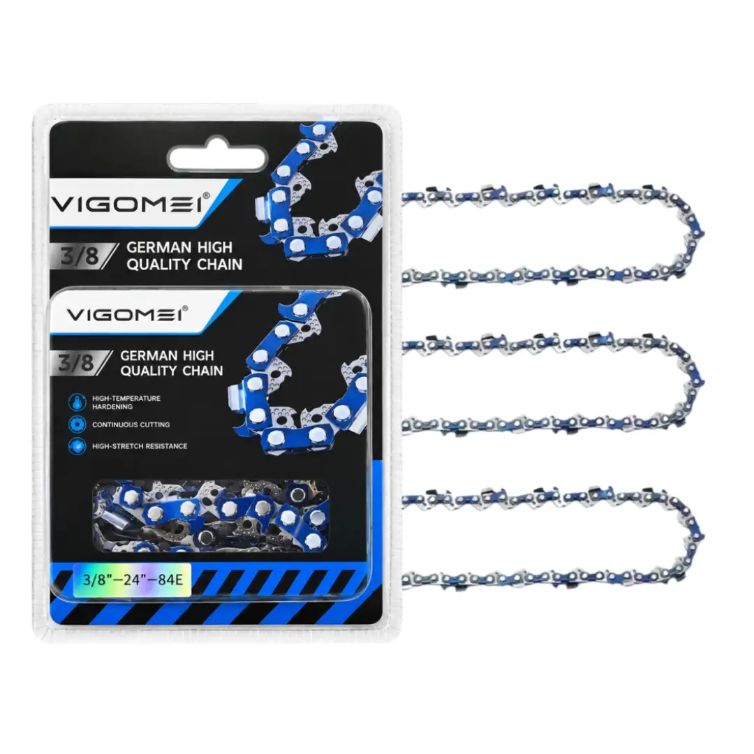 3PCS 3/8" Chainsaw Chain Pitch, .058" Gauge 16/18/20/22/24 In Length, 68CrNiMo 59/64/68/76/84 Drive Links for Chain Saw Accessories