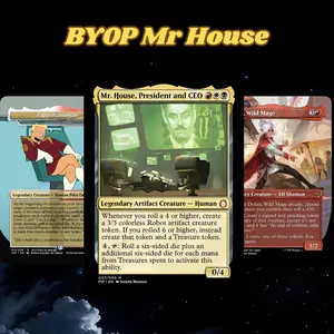 MTG Proxy 100+ Card Strategy Deck BYOP Mr House Theme Custom Build Complete Fantasy Style Deck Ready to Play Collector Gift Set for MTG Fans