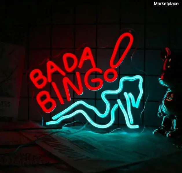 OLFTUE Bada Bing Neon Sign,Beer Neon Sigh,Women Neon Sign ,Wall Decoration Dimmable Lady Bady Neon Sign LED Neon Sign Men's Cave Glow Sign Bedroom Bar Shop Club Party Dance Studio