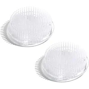 2pcs Flower Frog Round Plastic Flower Arrangement Holder Floral Pin Frog 70mm / 2.76 Inch (White) (White)