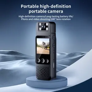 1080P Portable Clip-On Body Camera with IR Night Vision, Camcorder With Built-in Fill Light,  32G TF Card, Voice & Video Recording, HD Recorder with Preview Screen and 180° Rotating Lens ,Vlog & Outdoor Use Wearable Action Camera