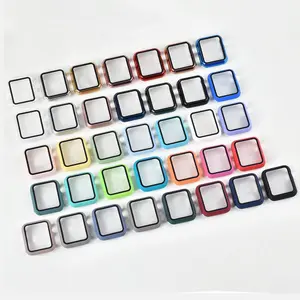 Tempered Glass Watch Screen Protector & Watch Case, Watch Screen Protective Film & Protective Case, Wearable Accessories for Apple Watch Series