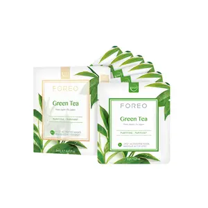 FOREO Green Tea UFO Activated Facial Mask for Blemish-Prone Oily Skin, 6 pack, Purifying, Antioxidant, Moisturizing, Green Tea & Ulmus Extract, Cruelty-Free, Clean Formula, Compatible with UFO 2 & UFO