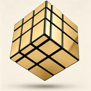 Golden Mirror Cube 3x3 Speed Cube | Irregular Shaped Puzzle Cube Toy for Kids and Adults  3x3 Gold Mirror Speed Cube | Irregular Puzzle Cube for Kids & Adults