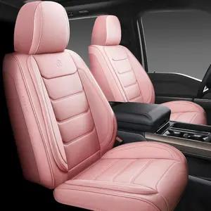 Isen-CoverAuto Faux Leather Car Seat Covers Full Coverage, Universal Fit for Cars, Trucks, Sedans & SUVs — PU Leather Seating Surface with High-Density Elastic Fabric Back (Not All Leather), Waterproof Seat Cover Accessories
