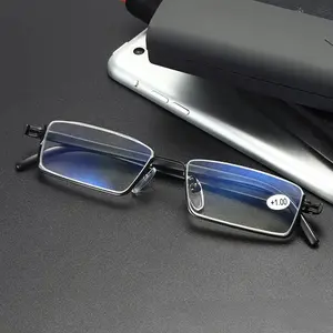 Retro Classic Square Half-Frame Men And Women, Fashionable And Easy Reading Glasses, Stylish And Trendy Daily Accessory