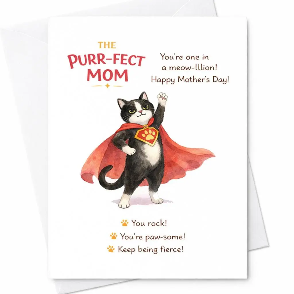 Superhero Cat Purrfect Mom