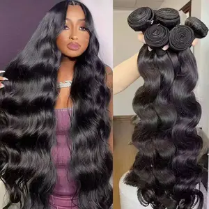 Lemo Beauty Hair 10-32 Inches Body Wave Hair Bundles 100% Human Hair Bundles Raw Hair Extensions Brazilian Remy Natural Water Wave 3 Bundles Deals