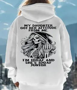 Sassy Mom & Daughter Attitude Hoodie – "She Got It From Me" Cute Graphic Sweatshirt