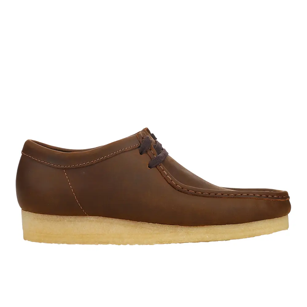 Clarks Mens Wallabee Moccasins Casual Shoes - Brown