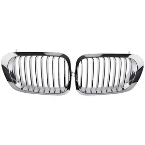 Chrome Kidney Grille for BMW E46 2-Door 1999-2002, Front Hood Grille for M3 323i 325Ci 328Ci 330Ci