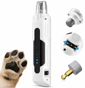 PAPIFEED Dog Nail Grinder, Pet Nail Grinder with 6 Speeds Quiet Motor, LED Light and Dust Collection, Rechargeable Dog Nail Trimmer for Small Medium Large Dogs Cats, Type-C Grooming Kit