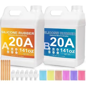 Mold Making Kit 282oz - 20A Liquid  Rubber (1:1 Mix),  & Bubble Free  Cure  for Making Molds for , Soap, Concrete, Craft Molds - 282oz Total