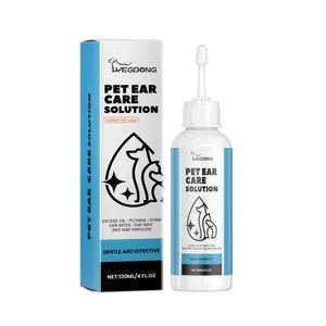 YEGBONG Pet Ear Care Cat dog ear cleaner gentle ear cleaning solution for cats dogs removes odors cleans ears