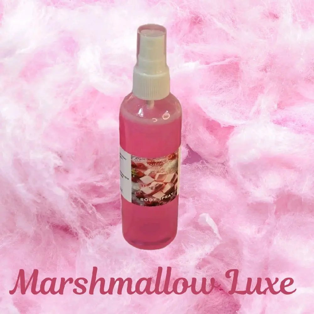 Marshmallow Luxe Body Mist & Hair Spray - Handmade, Alcohol-Free, Moisturizing for Dry Skin, Beauty & Personal Care Bath Body Moisturizer