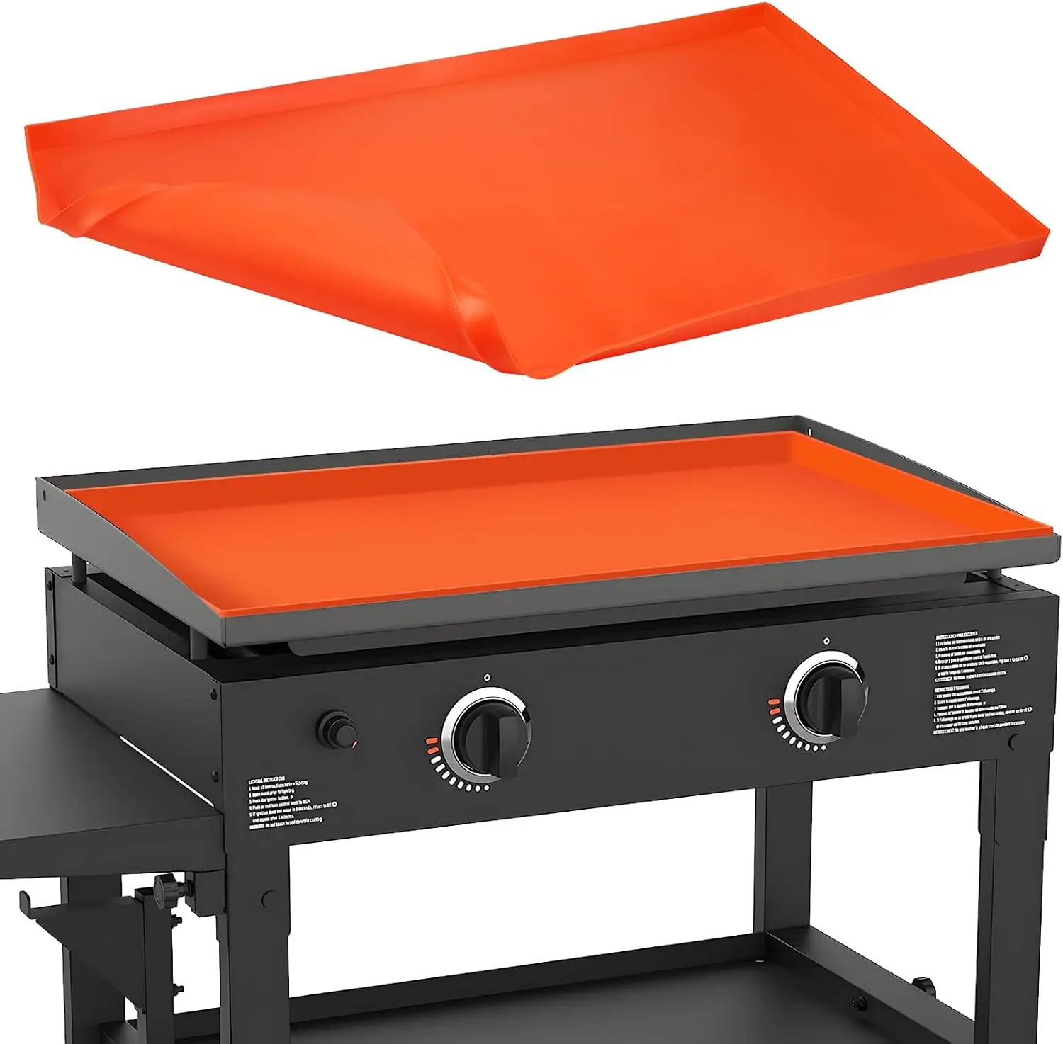 36" Food Grade Silicone Griddle Mat Cover for Blackstone, Heavy Duty BBQ Shield, Cooker Accessory for Rust, Grease & Dirt Protection, All-Season Use