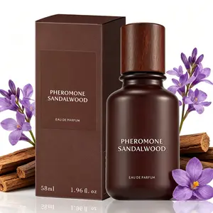 Pheromone Sandalwood Eau De Parfum 58ml (1.96 oz) Cardamom, Violeet Leaves, Iris, Papyrus, Sandlwood, Ambergris, Pheromoneaccord, Long Lasting Perfume for Men & Women