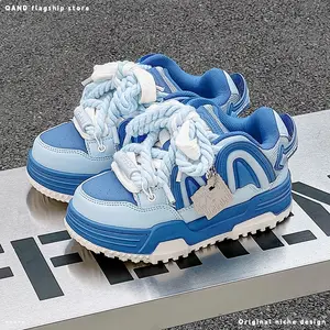 Q-AND 2025 New Unisex All-Season Niche Original Platform Sneakers - Elevate Height, Lengthen Legs, Non-Slip, Versatile & Stylish "Bread Shoes"