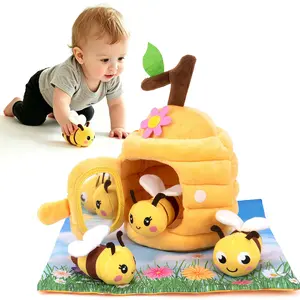 Baby Bee Hive Hide-and-Seek Plush Toy | Early Learning & Sensory Stimulation