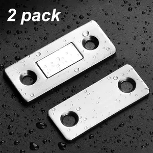 Cabinet Door Magnetic Catch, 1 Count Thin Cabinet Door Magnetic Catch, Adhesive Cabinet Latch Magnetic Closures for Kitchen Closet Door Closing Magnetic Door Catch Closer, Door Hardware
