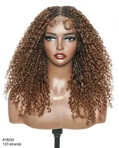 Lulu - Bora Bora Pre Bleached Swiss HD Full Lace Human Hair Curly Wave Boho Box Braided Wig