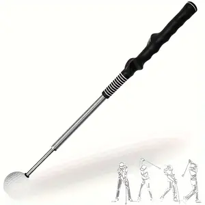 Adjustable Extensible Golf Swing Training Aid, Golf Hitting Aid, Ergonomic Handle, Portable Indoor Outdoor Tool, Improve Swing Mechanism Accuracy, Golf Accessories