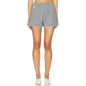 RAT BOI Easy Bloomer Short in Navy Gingham