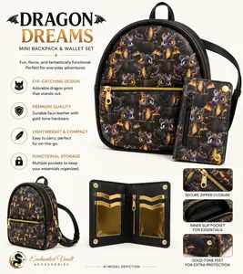 Dragon backpack and wallet combo